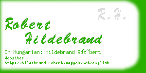 robert hildebrand business card